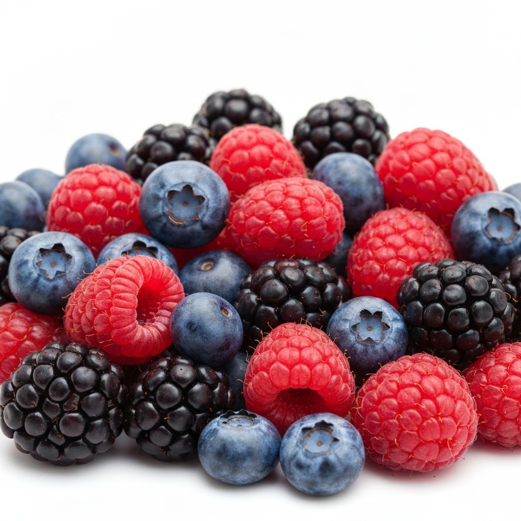 Frische Beeren und Gemüse